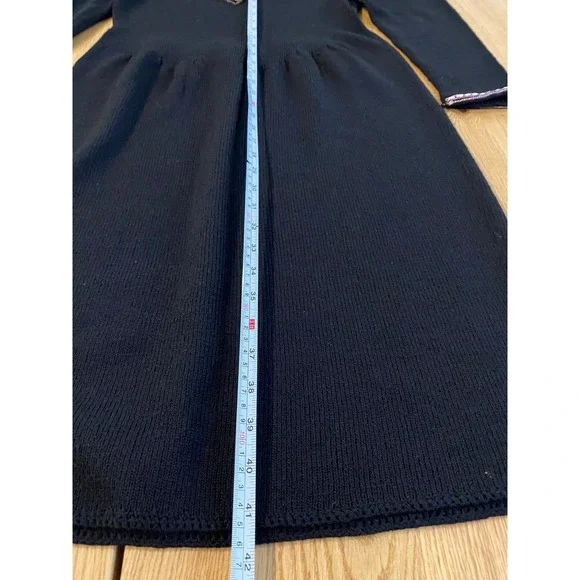 VTG Don Sayres For Wellmore Sz 8 Jeweled Knit Sheath Dress Black shoulder pads